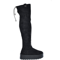 Kozaki damskie na platformie zamszowe czarne Big Star