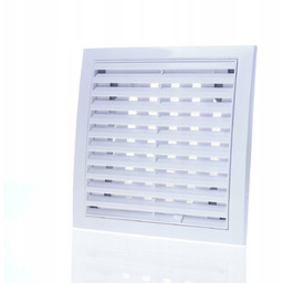 Kratka wentylacyjna Biała 20x20 fi125 żaluzja 80s