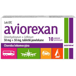 Aviorexan, Lek przeciwwymiotny i na chorobę lokomocyjną, 10