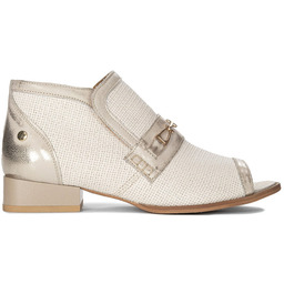 Maciejka Botki Damskie Skórzane Złota Przecierka-37