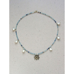 Pakamera Naszyjnik ze słońcem i akwamarynami