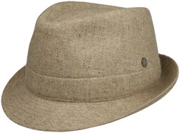 Kapelusz Wełniany Shetland Wool Trilby by Lierys, jasnobeżowy,