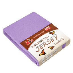 KARO Prześcieradło jersey z gumką 120x200 fioletowe 022