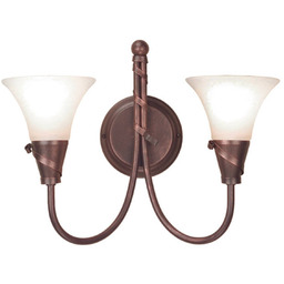 Elstead Kinkiet Emily, możliwość ściemniania, miedziany, salon /