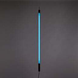 Lampa Podłogowa SELETTI, Linea, niebieski, salon, szkło, design