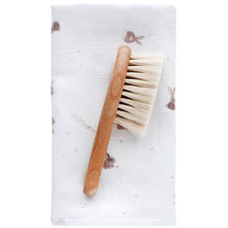 LULLALOVE - szczotka z włosia koziego z myjką