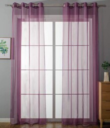 20332-cn2 zestaw 2 przezroczystych zasłon na przelotkach, jednokolorowe,