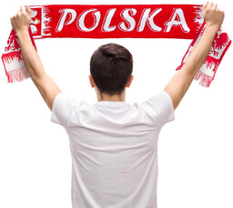 Szalik biało-czerwony Polska - 130 x 20 cm