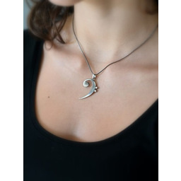 Wisiorek- Klucz basowy duży szary