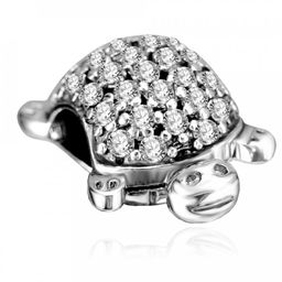 Charms Zawieszka Koralik 925 BRYLANTOWY ŻÓŁW