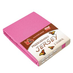 KARO Prześcieradło jersey z gumką 140x200 amarantowe 021