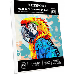 BLOK AKWARELOWY A5 30 KARTEK 300g PAPIER FAKTUROWANY