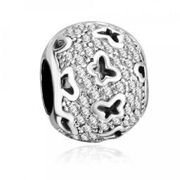 Charms Zawieszka Koralik 925 MOTYLI DESZCZ
