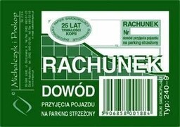 DRUK DOWÓD PRZYJĘCIA POJ NA PARKING MICHALCZYK