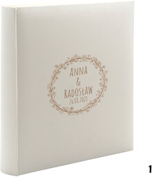 Album ślubny, wsuwany, 500 zdjęć 10x15, personalizowany, 12