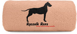 Psi Ręcznik 100x50 z haftem - Doberman +