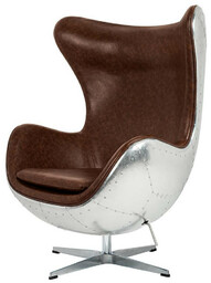 Nowoczesny fotel Egg KH1501100205 King Home metal ekoskóra