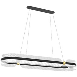 Italux Sopla PND-63728-56W-3K-BK-GD lampa wisząca nowoczesna czarny złoty
