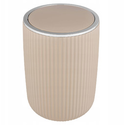 Kosz Na Śmieci Pojemnik Łazienkowy Beżowy Wenko 5,5