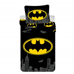 Pościel 140x200 Batman The Emblem czarna żółta poszewka