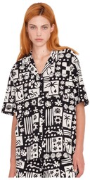 koszula VOLCOM - Sunny Wild Ss (BLK) rozmiar: