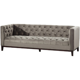 Sofa Velvet Elite grey 3-os., 214x76x74cm