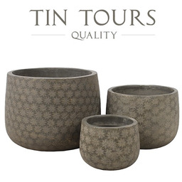 KOMPLET 3 DONICZEK CERAMICZNYCH