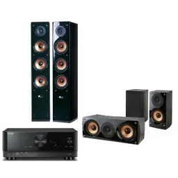 Yamaha MusicCast RX-V4A Czarny, Pure Acoustics NOVA 8,