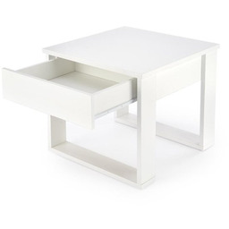 Stolik kawowy z szufladą biały mat 60 x