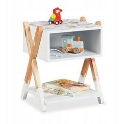 Stolik nocny dla dzieci z otwartą półką szafka