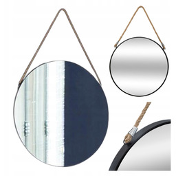 Nowoczesne wiszące lustro w ramie na sznurku 55