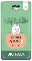 MOOMIN BABY Diapers Pieluszki ekologiczne 6 (12-24kg), 51szt.
