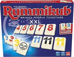 Rummikub XXL z większymi liczbami. Łatwiejszy do odczytania.