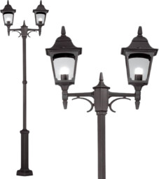 Elstead Lighting Lampa do ogrodu podwójna Chapel CP8-BLACK
