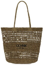 Słomkowa khaki torebka shopper damska TOREC-0924A-55