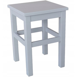 Taboret Drewniany Kuchenny Prosty Nowoczesny Szary Jasny Popiel
