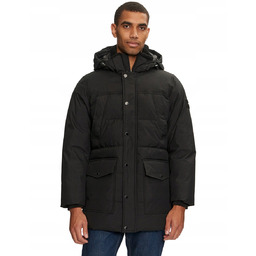 TOMMY HILFIGER MĘSKA KURTKA CZARNA PUCHOWA PARKA L