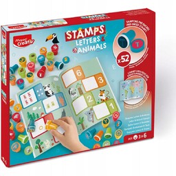 Kolorowe Stempelki literki i zwierzątka Creativ 907060 Maped