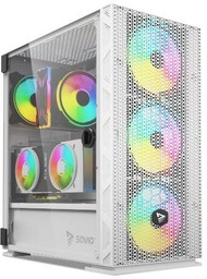 Savio Raptor X1 Mesh/Glass ARGB Biały Obudowa