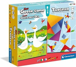 Clementoni Stół gęsi + Tangram, gra towarzyska