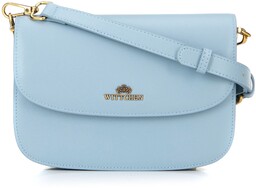 Damska crossbody ze skóry naturalnej niebieska