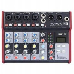 Mikser Novox M6MKII USB/MP3PLAYER/BT/USB/PHANTOM