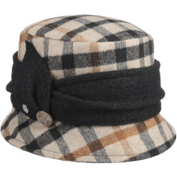Kapelusz Wełniany Yalea Check by Lierys, beżowy, One