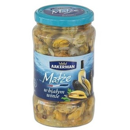 Małże w białym winie 350g Aakerman