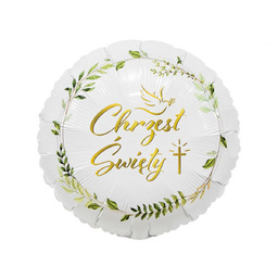 Balony foliowy okrągły Chrzest Święty - 36 cm