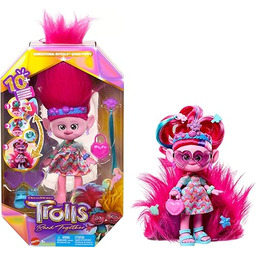 Mattel Trolls Hairsational Reveal Poppy Wyczesane niespodzianki Lalka