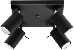Przysufitowa lampa Ring SL.0094 Sollux reflektorki czarne