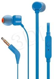JBL Słuchawki T110 (niebieskie, z mikrofonem)
