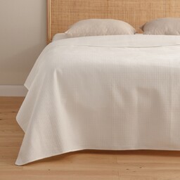 Jednokolorowa narzuta na łóżko z wytłoczonym wzorem Pontoso