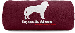 Psi Ręcznik 100x50 z haftem - Pies Husky